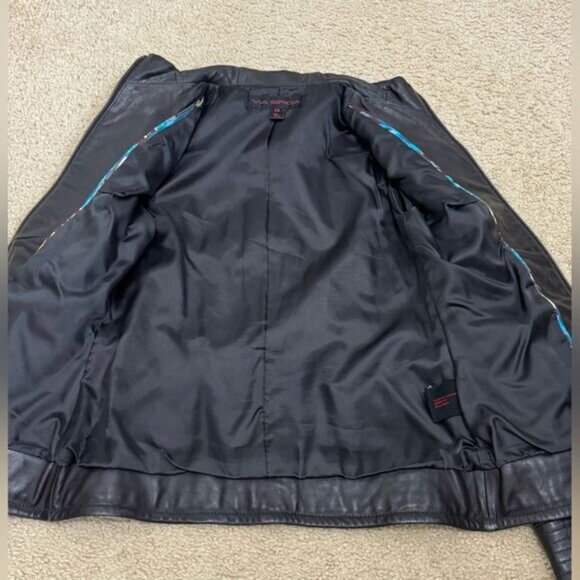 Via Spiga Genuine Leather Brown Jacket Women’s Sz XS - Picture 7 of 16